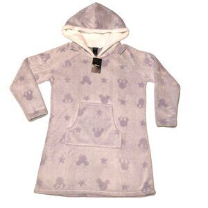 NWT DISNEY MICKEY MOUSE SLEEP HOODIE SIZE M PURPLE LILAC FUZZY LINED WOMENS